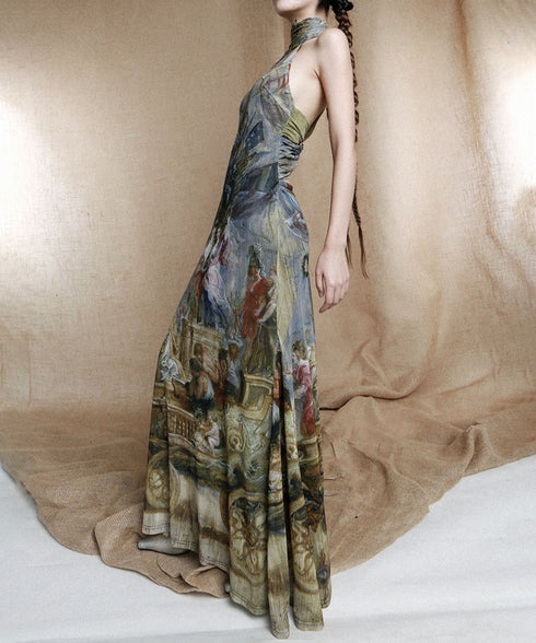 Art Full Open-back Dress
